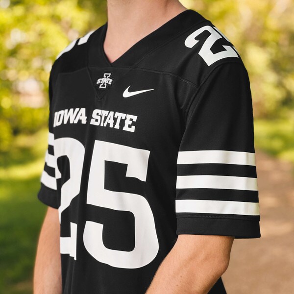 Nike® I-State Black 2025 Football Jersey